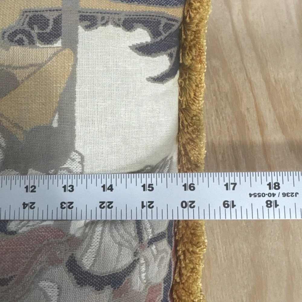 Disney Pillow‎ Mickey Minnie Carousel Horse Tapestry Fringe Hotel Park Cruise